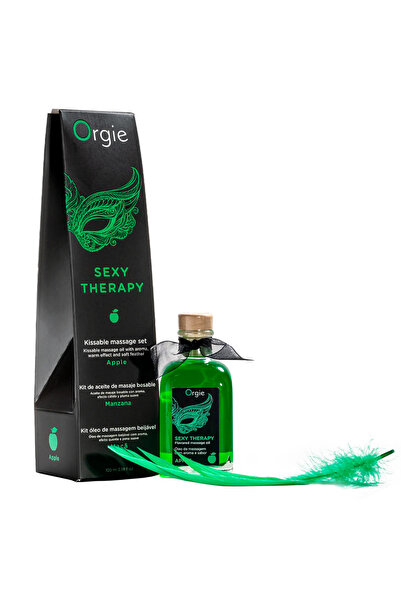 Orgie Kit masaj buze, model Green Apple, 100 ml