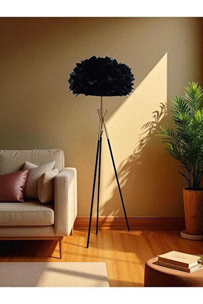 PELLE DESİGN Kuş tüylü Lambader