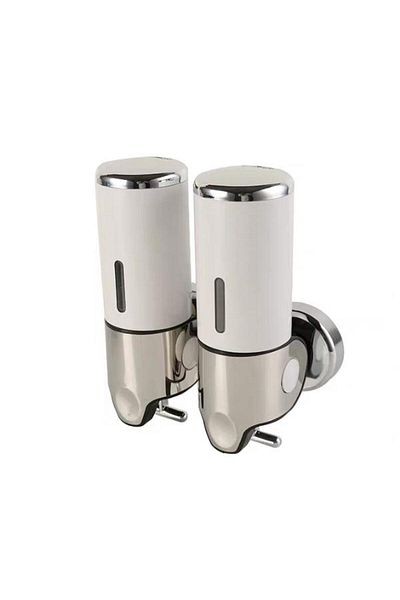 Trendy's Dozator sapun lichid dublu culoare alba 500ml/segment TRENDY S