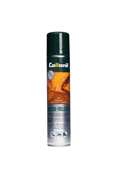 Collonil Spray de impregnare și îngrijire pentru piele întoarsă Collonil Nubuk + Velours, 200 ml, maro deschis