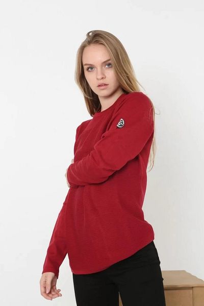 dododan Red Women - Bicycle Collar and Embroidered Sleeve
