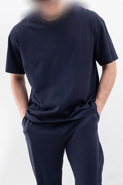 Vauva Oversize με φαρδύ λαιμόκοψη μονόχρωμο κοντομάνικο μπλουζάκι Unisex Basic T-shirt V00875