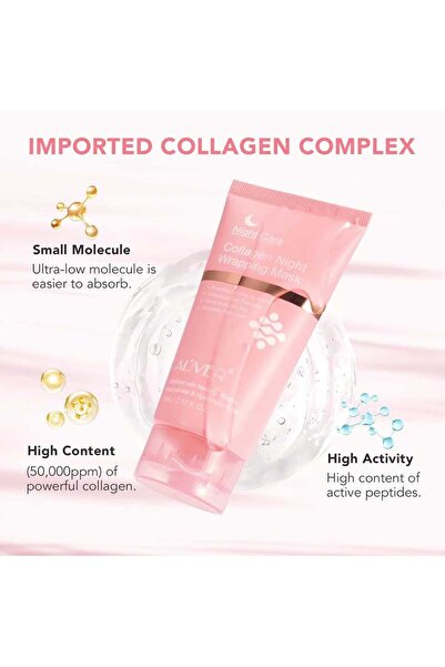 ALİVER Collagen Night Mask, Niacinamide, Deep Hydration, 75 ml