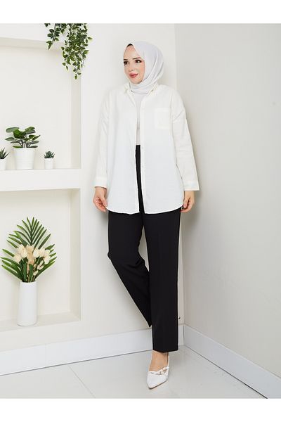 Moda İncir Plus Size Pants with Pockets