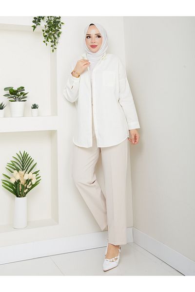 Moda İncir Plus Size Pants with Pockets