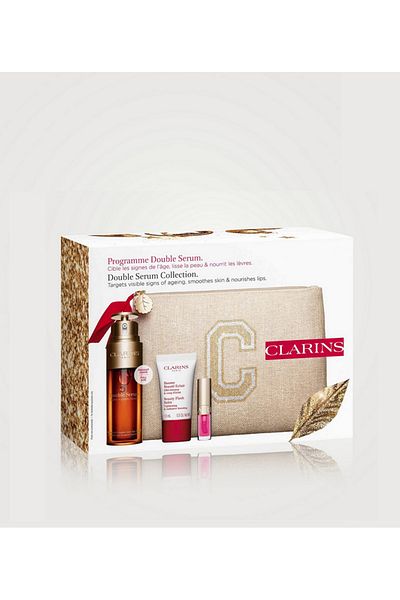 Clarins Clarins Double Serum Collection Set – Antirid, Luminozitate - Double Serum+Beauty Flash Balm+Lip Oil