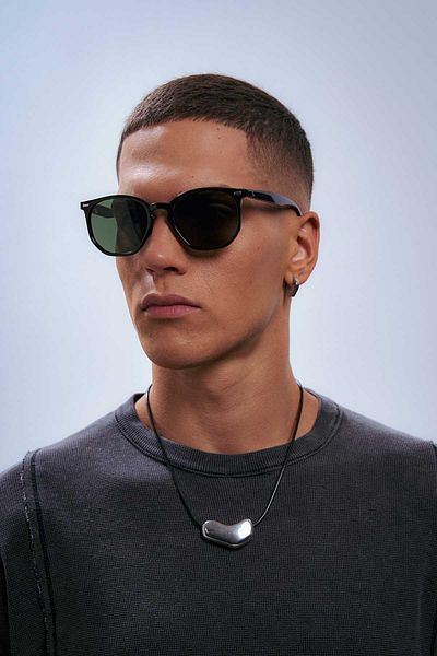 Bilge Karga Tamela Dark Brown Green Sunglasses