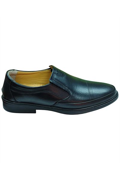 Serhan Ayakkabı Serhan Shoes 07-L1 Men's Black (40-44) Leather Comfort Shoes