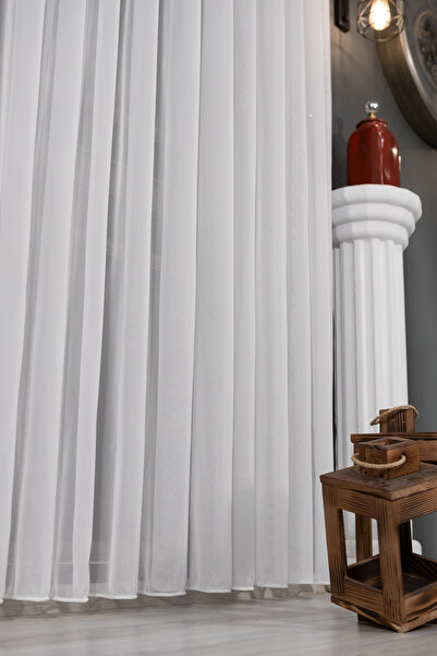 Home Sanat Perde İpek Tül Perde 1/3 Sık Pile Ütü İstemez | Modern Tasarım