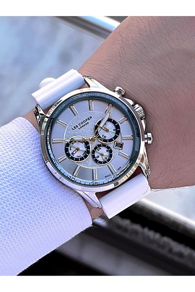 Lee Cooper Silicone Cord Inner Functions Active 5 Atm Water Resistant Men's Wristwatch Elc.08170.333