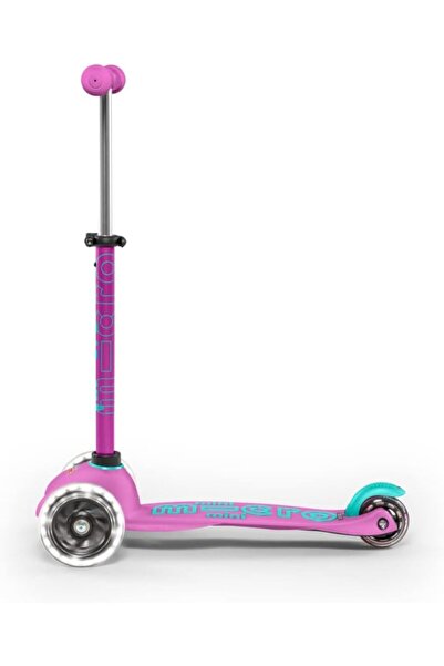 Micro Scooters - Mini Deluxe Lavender with LED Wheels MMD150 |Adjustable Handlebar |3 Wheels |Max Lo