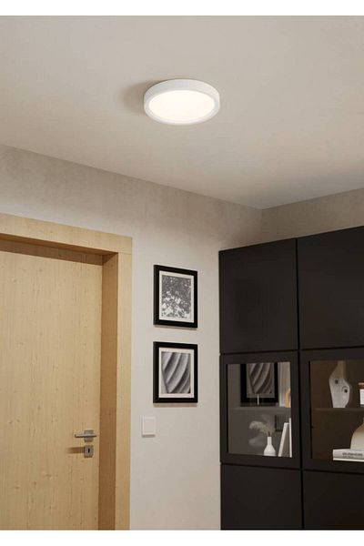 Eglo 74107 "Idun-E" 28.5 cm Diameter Plastic White Ceiling Light