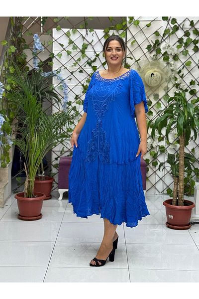 Punta Otantik VL1420 Hürrem Voile Dress Blue