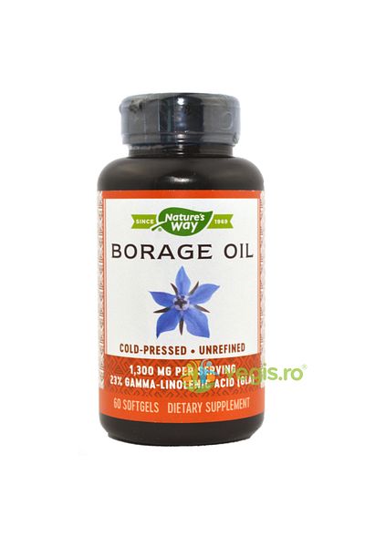 Nature's Way Borage (Limba-mielului) 1300 mg EfaGold 60 cps Secom