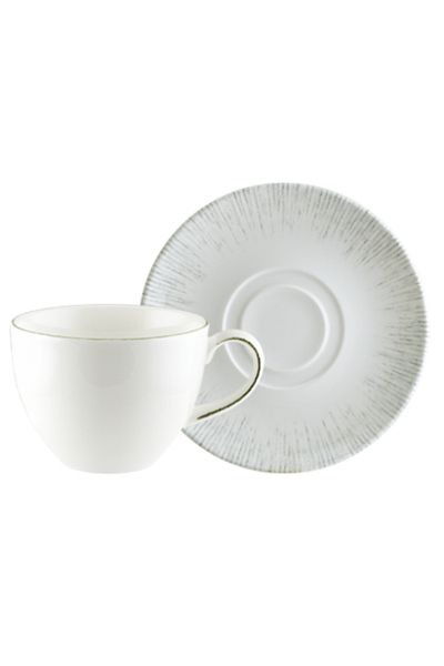 Bonna Porcelain tea cup and saucer BONNA IRIS 230ml (IRS GRM 04CT /E103 RIT 01CF)