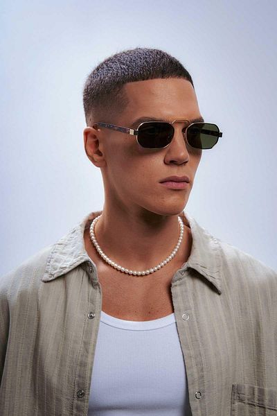 Bilge Karga Only Gold Green Men's Sunglasses