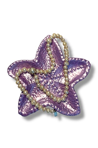 LARGE STARFISH LILAC METALLIC TRINKET