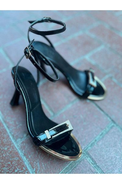 MİSS PARK MODA Patent Leather Single Strap Women's Shoes