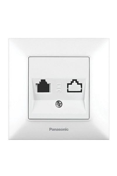 PANASONIC RJ45 CAT6 Single Data Socket Arkedia Slim White