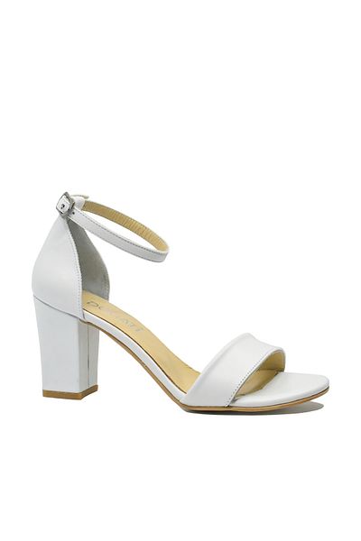 Dogati Sandale elegante Dogati cu baretă la gleznă, albe, din piele naturală MIR 0139
