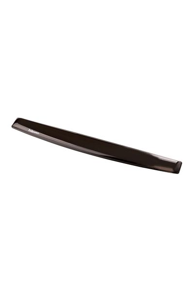 Fellowes Black Crystal Gel Keyboard and Wrist Support, Ergonomic Design, Non‑Slip Base, Easy‑Clean