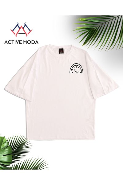 ACTIVE MODA -Men's Cotton Printed Every Hardship Has a Time Short Sleeve Tshirt Oversize Big Size