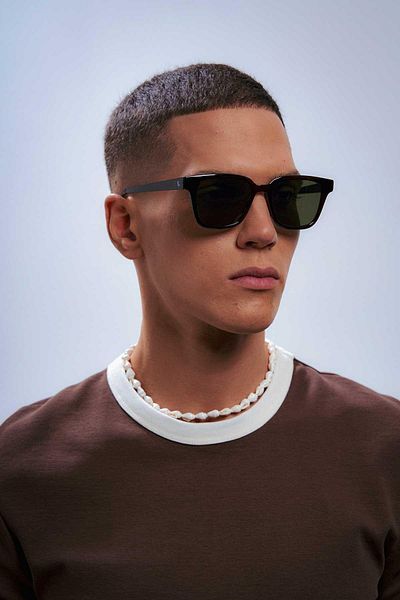 Bilge Karga Elvin Dark Brown Green Men's Sunglasses