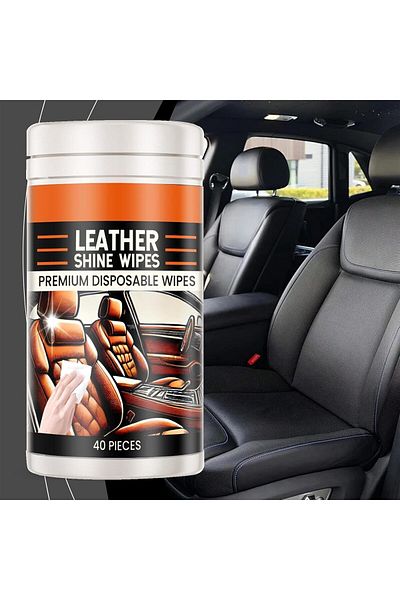 Generic 40PCS Car Leather Wipes, Leather Wipes for Furniture, Leather Cleaning Wipes