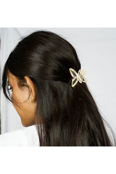ZAAS Butterfly Hair Clips ‚Äì Sparkling Crystal-Embellished Plastic Hair Clips