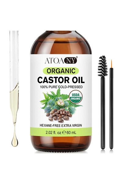 NOVA KISS Ulei de ricin, 100% pur, extravirgin, fără hexan, 60 ml