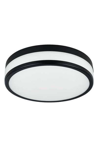 Eglo 900846 "Led Palermo" 30 cm Diameter Steel Black Wall Ceiling Luminaire Ip44