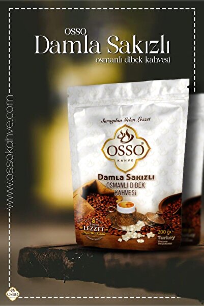Osso 4'lü Damla Sakızlı Osmanlı Dibek Kahvesi(4X200=800gr)