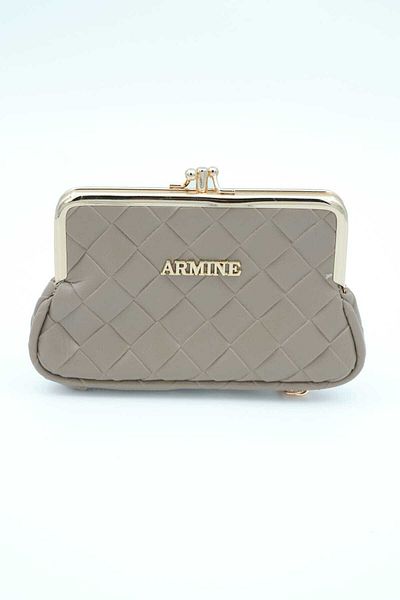 Armine Mink Quilted Knitted Pattern Clip-On Vintage Wallet C29