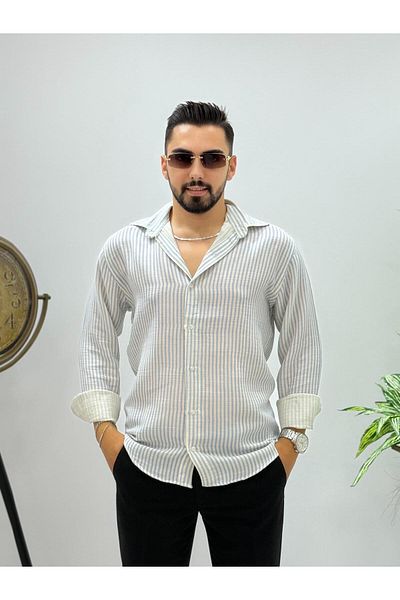 JACK CAPRİO МЪЖКА НЕИЗПОТЯВАЩА ДИШАЩА РИЗА ОТ ЛЕН И ПАМУК, НОВА СЕЗОННА