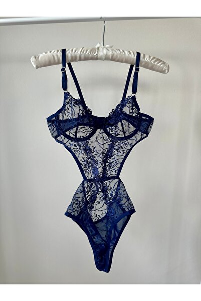 Feruzdesign Peony Navy Blue Bodysuit