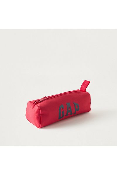 GAP Logo Print Pencil Case with Zip Closure