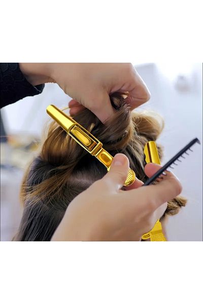 mirenza cosmetic Gold Color Hairdresser Hair Holder Alligator Clips Set of 2 - Professional Dragon Collet Clips