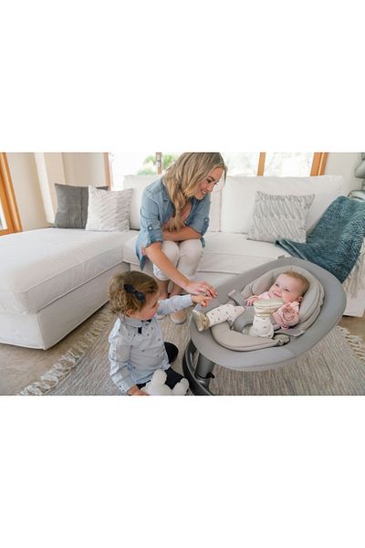 Nuna - Children's rocking chair, with toy bar included, LEAF Grow, Granite