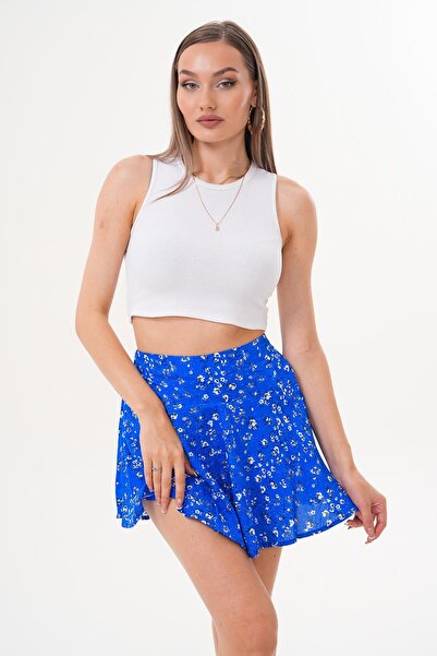 ŞİMAL Women's Patterned Skirt with Shorts 250540 -