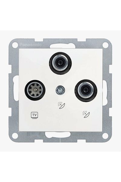 PANASONIC Final Satellite Socket Mechanism Karre Plus 55 White