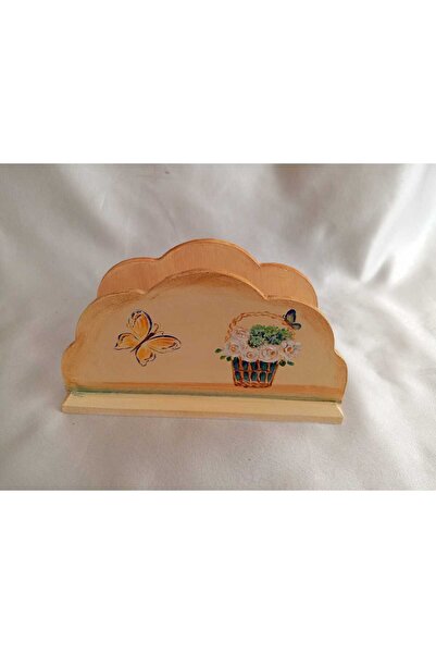 Sarisa Handmade Wooden Wavy Napkin Holder (17 X 10 X 6 cm)