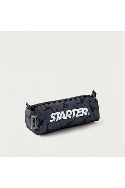 Starter حقيبة أقلام رصاص مطبوعة بالكامل بطبعة كرة سلة مع سحاب للإغلاق