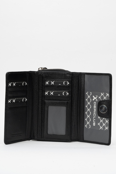 Dericlub 2715 Genuine Leather Women's Wallet Black