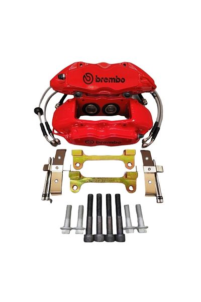 K-System Hyundai I20N Brembo 4 Piston 320X28Mm Brake Conversion Kit – Red Caliper