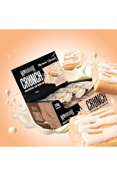 warrior Crunch High Protein Bar – White Chocolate Blondie – Pack of 12
