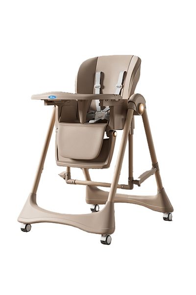 Little Mom Scaun de masa pentru copii Little Mom Brown multifunctional 3 in 1, design ergonomic, pliabil, struc