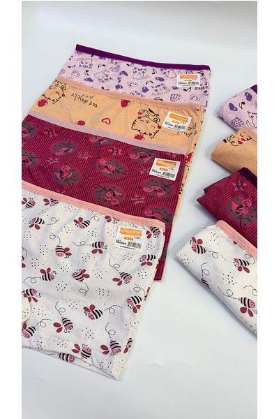 ExLove 4-Piece Girl's Lycra Combed Cotton Children's Boxer