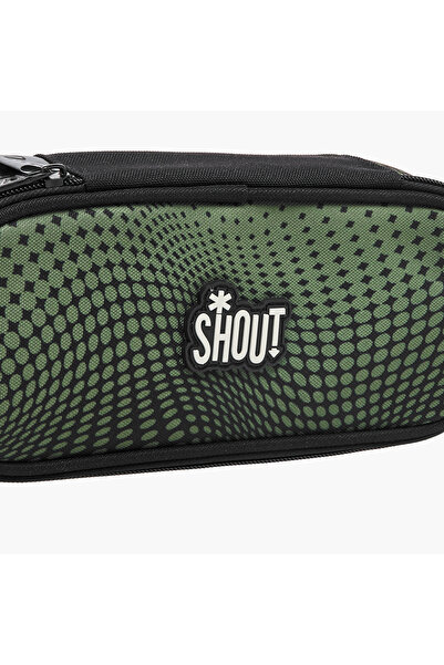 Shout Printed Pencil Pouch with Zip Closure