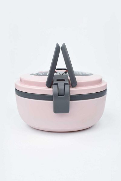 birizmoda Two-Tier Lunch Box with Spoon and Fork - Pink