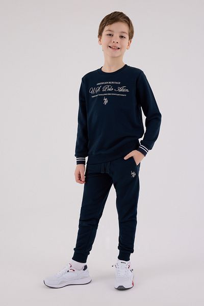 U.S. Polo Assn. Комплект спортен екип от 2 части за момчета с лиценз